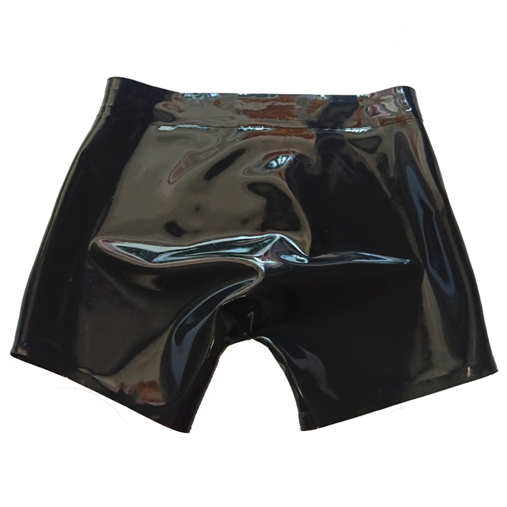 Sexy Black Latex Men Shorts Ru - Boyshort Underwear ulasan dan harga