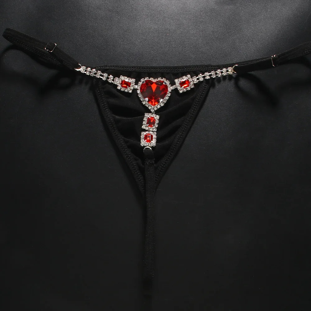 Red Crystal Heart Thong G Stri - Thong Bikini Women ulasan dan harga