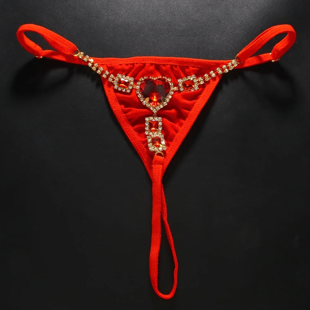 Red Crystal Heart Thong G Stri - Thong Bikini Women ulasan dan harga