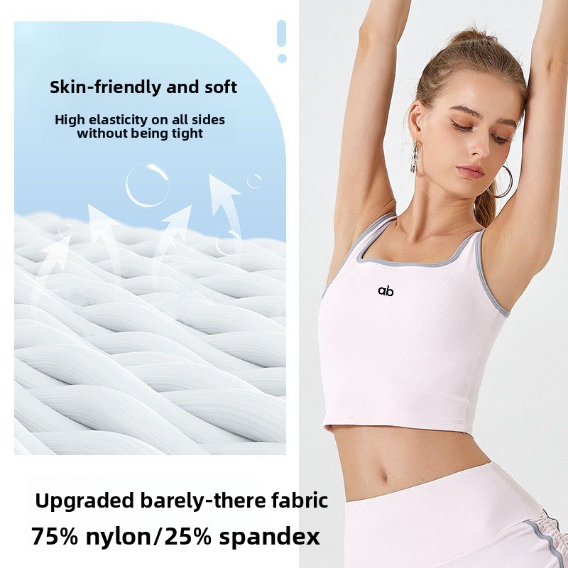 Women Summer Ribbed Yoga Tank  - Push Up Bra Padded ulasan dan harga