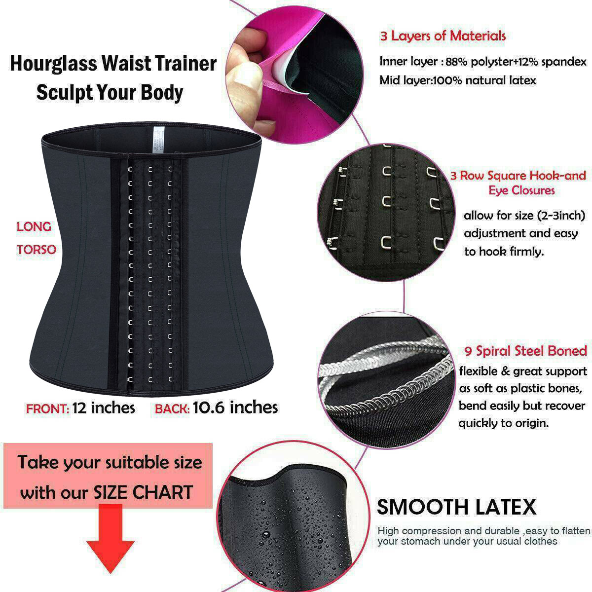 Fajas Colombians Latex Waist T - Shapewear Bodysuit Firm ulasan dan harga